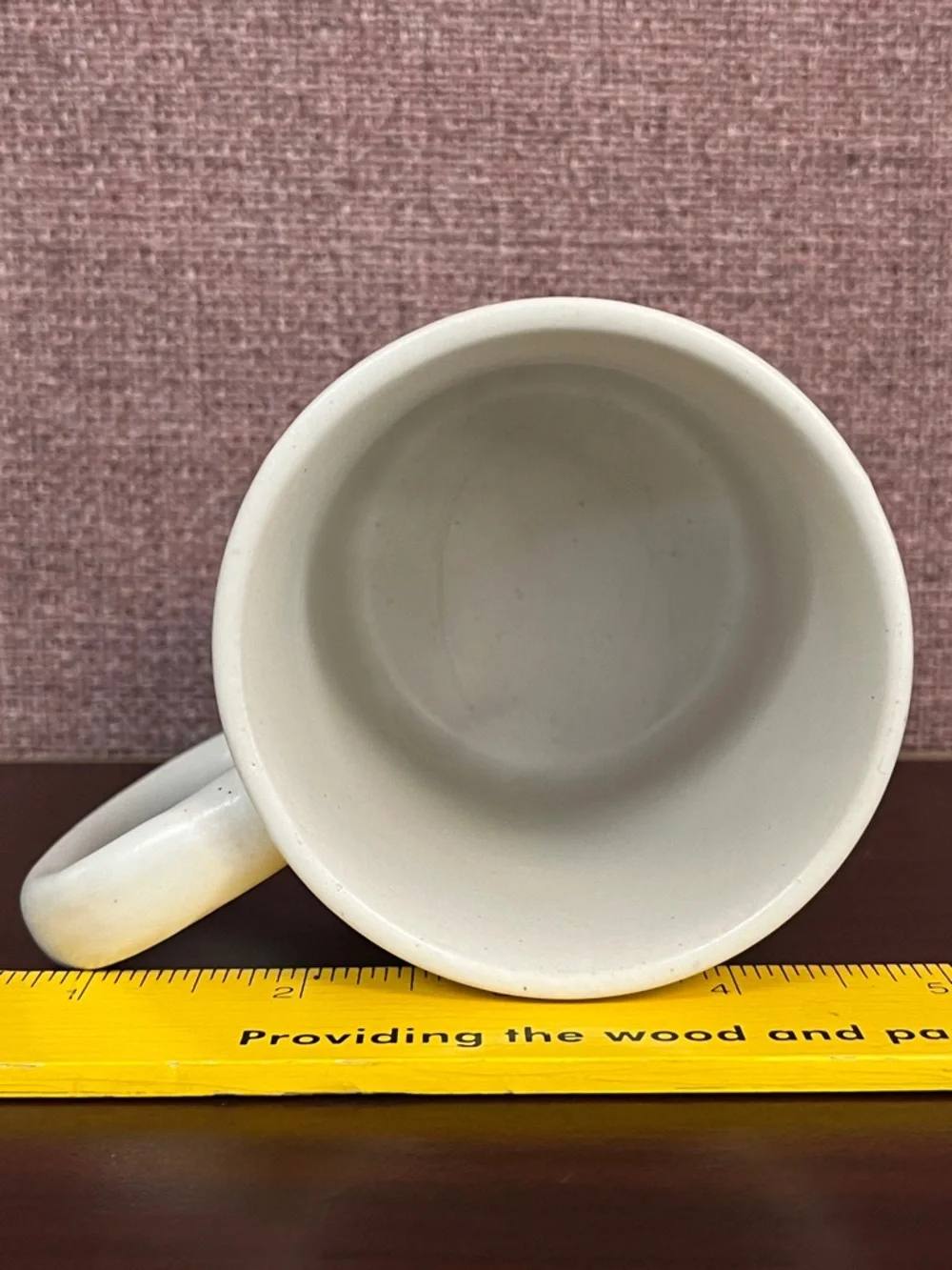 1980s ceramic coffee mug featuring a cute mother duck and duckling.